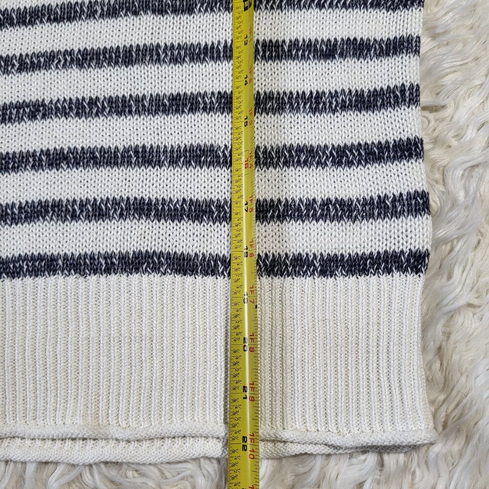 J.Crew Relaxed Linen Beach Sweater With Gold Shoulder Buttons - XS - Picture 13 of 14